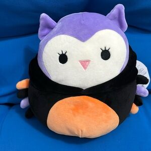 Original SquishMallows Holly Size 8 “ Inch Owl Wearing A Spider Suite NWTS